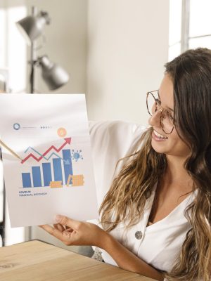 mid-shot-woman-showing-chart